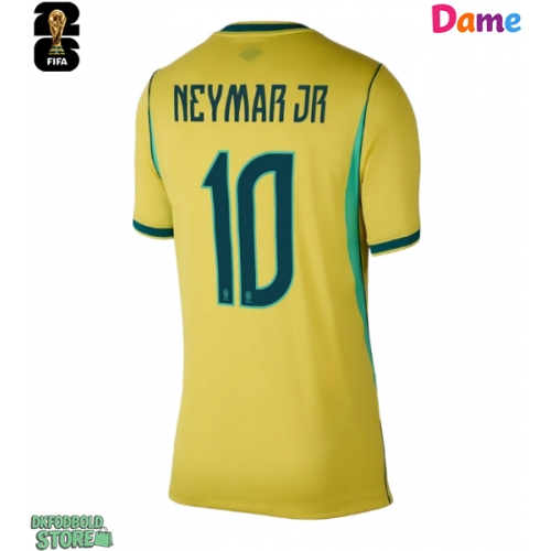 Brasilien Neymar Jr #10 Replika Hjemmebanetrøje Dame VM 2026 Kortærmet